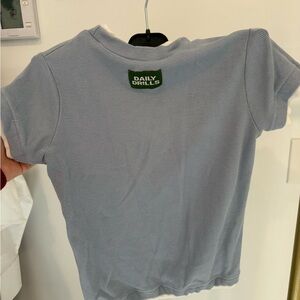 Daily Drills Women's Light Blue Short Sleeve Layered Tee